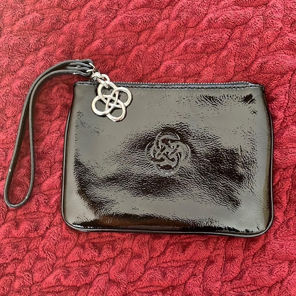 Stella & Dot small black patent wristlet